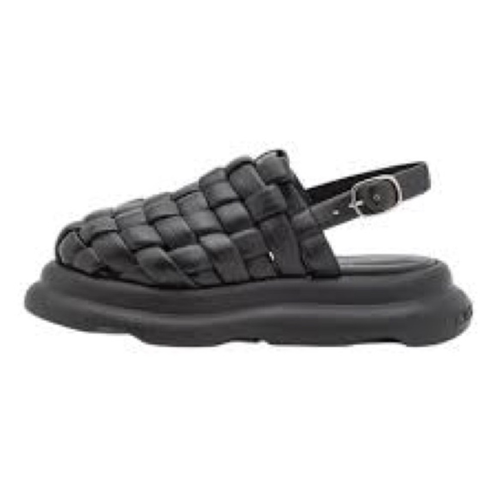 A.W.A.K.E. MODE Women's Wilma Chubby Sport Mule in Black new 6